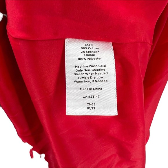 Talbots Dress 8 Medium Fit Flare Red White Stripe Sailor Nautical Cotton $179 - Picture 7 of 7